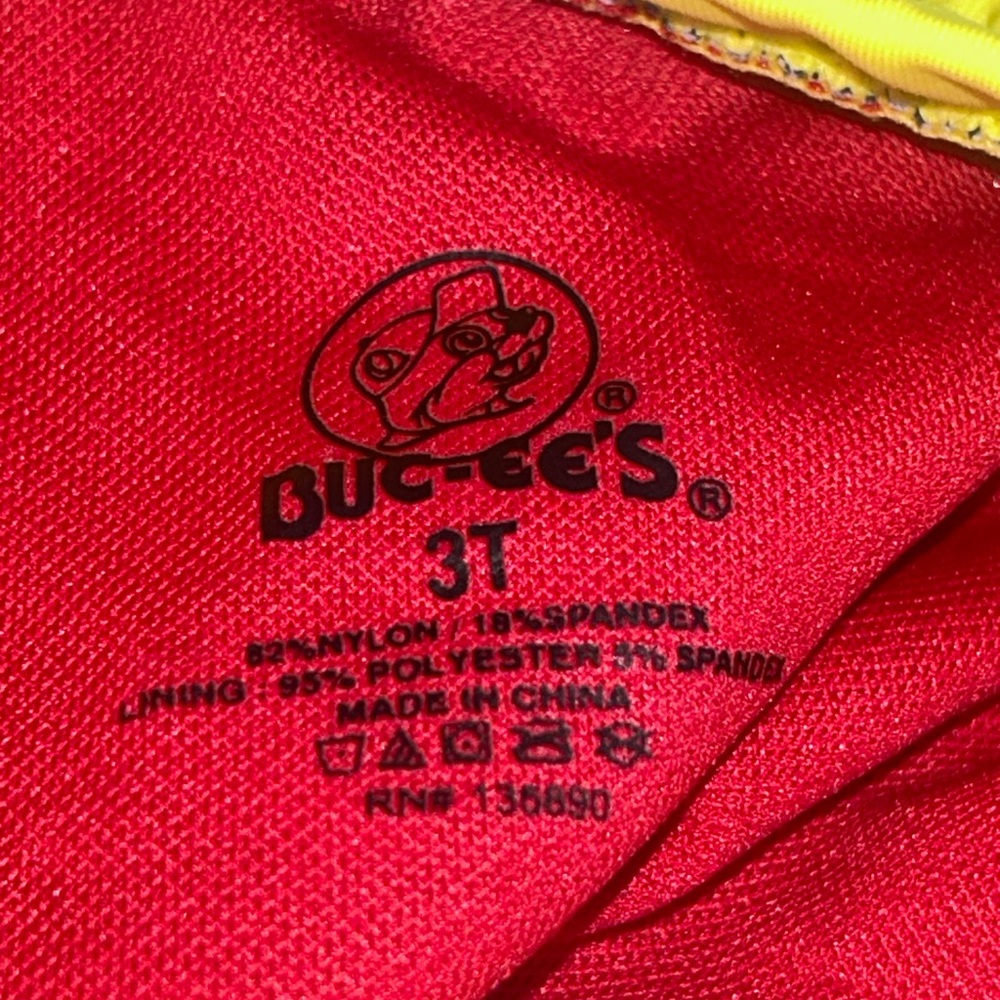 Buc-ee’s toddler size 3T black red yellow 2 piece bikini - Picture 4 of 5